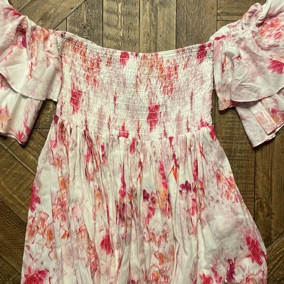 NWT Misa Los Angeles Dina Shirred Ruffle Mini Dress - Picture 8 of 12